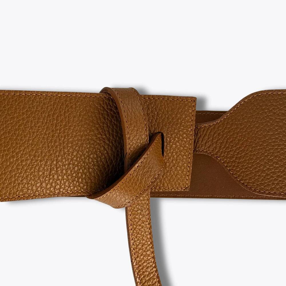 NEW FLOREZ women's tandil wrap leather belt in caramel